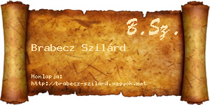 Brabecz Szilárd névjegykártya